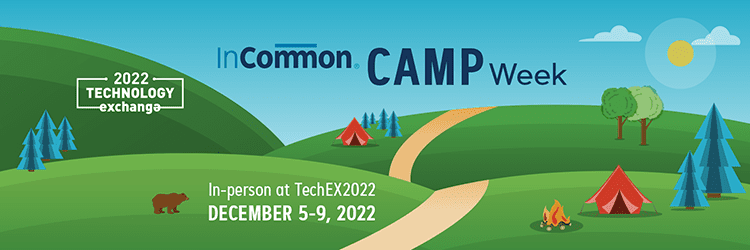 2022 Technology Exchange InCommon Camp Week banner illustration