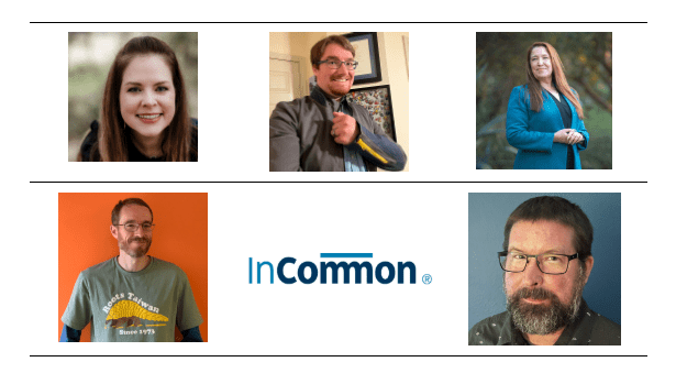 Graphic displaying five profile pictures of the best IAM advice ever.