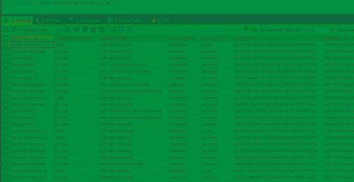Computer dashboard covered with a green overlay