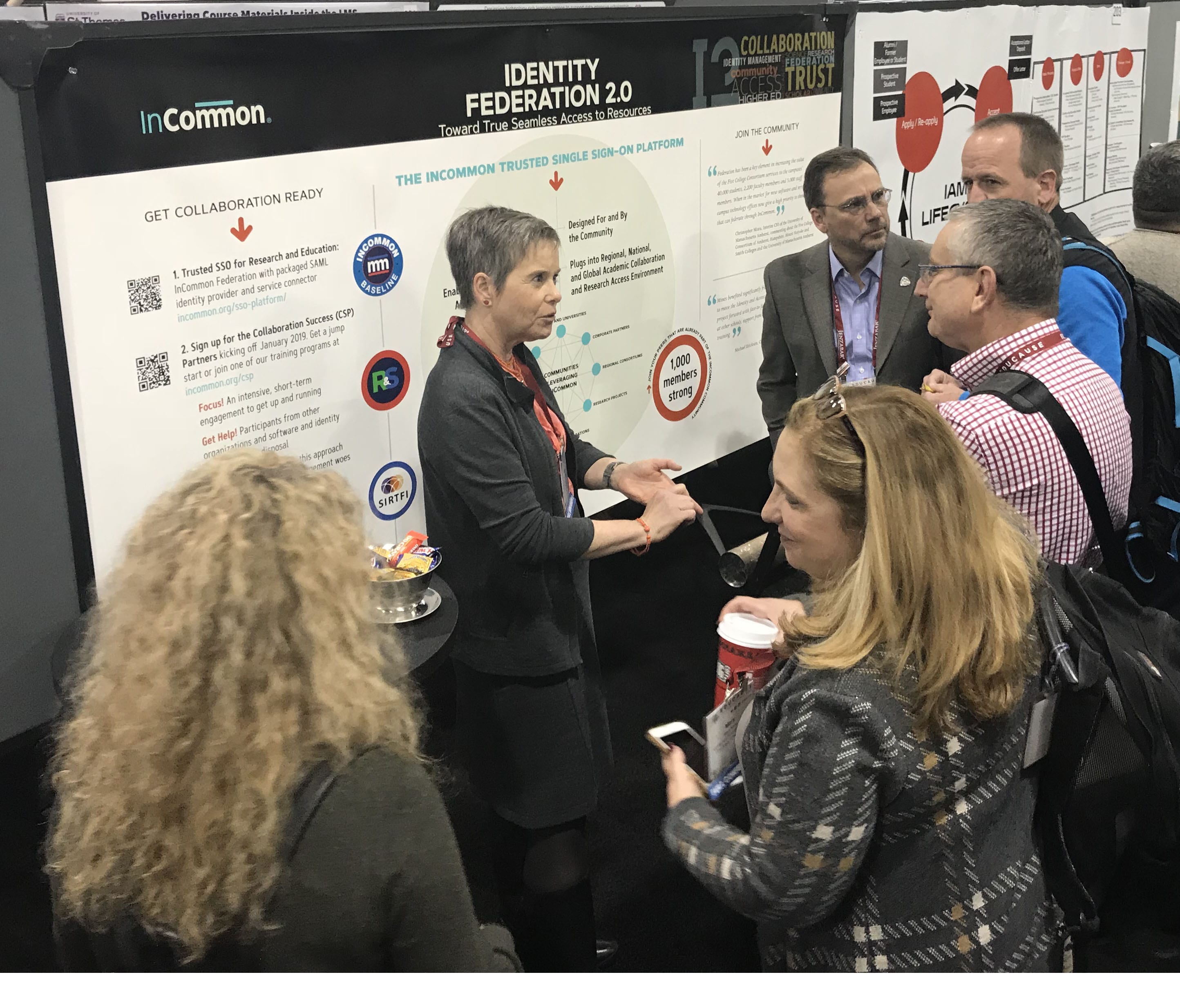 Ann West and Mike Erickson present a poster session at 2018 EDUCAUSE conference.